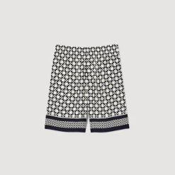 Sandro Paris Calças E Bermudas-Bermuda Com Estampa Square Cross