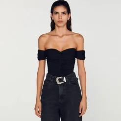 Sandro Paris Tops E Camisas-Body De Ombro Nu