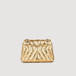 Sandro Paris Bolsas De Ombro-Bolsa Acolchoada De Couro Metalico