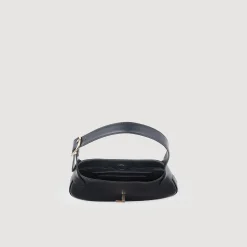 Sandro Paris Bolsas De Ombro-Bolsa Baguete De Couro Certificada