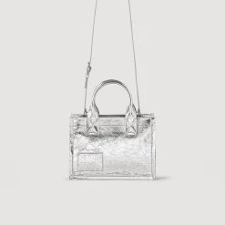 Sandro Paris Sacolas-Bolsa Kasbah Pequena De Couro Metalico
