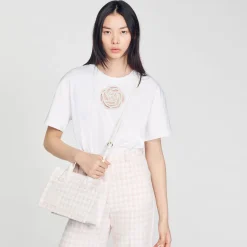 Sandro Paris Sacolas-Bolsa Kasbah Pequena Em Sarja