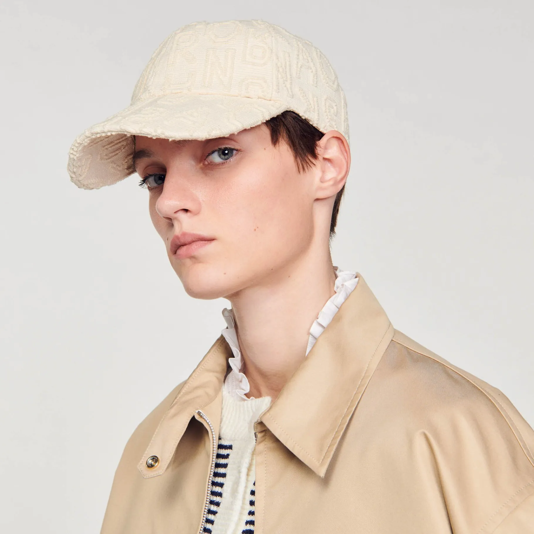 Sandro Paris Chapéus E Chapéus Bob-Bone De Lona Com Letras Bordadas