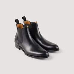 Sandro Paris Calçados Urbanos-Botas Chelsea De Couro
