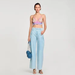 Sandro Paris Tops E Camisas-Bralette Estampado