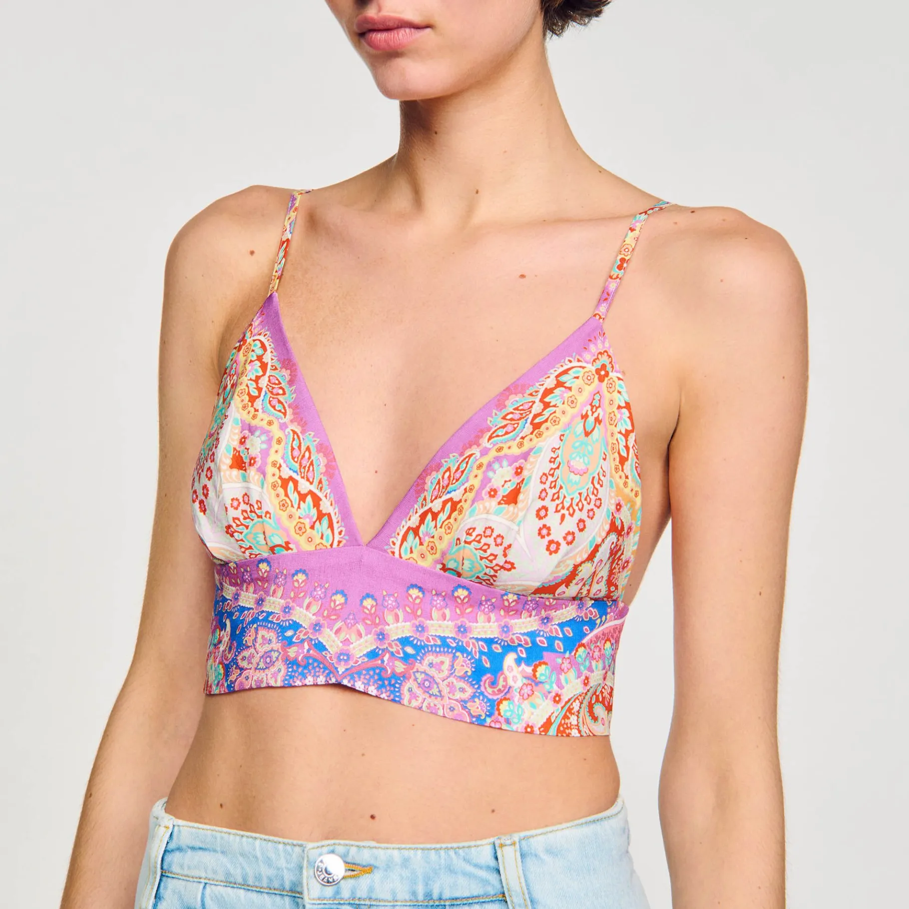 Sandro Paris Tops E Camisas-Bralette Estampado