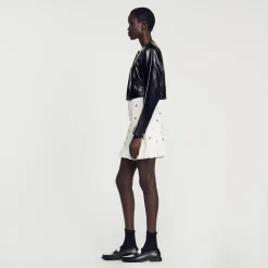 Sandro Paris Casacos-Cacadora De Couro