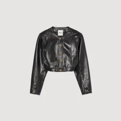 Sandro Paris Casacos-Cacadora De Couro