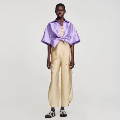 Sandro Paris Conjuntos-Calça Cargo De Cetim