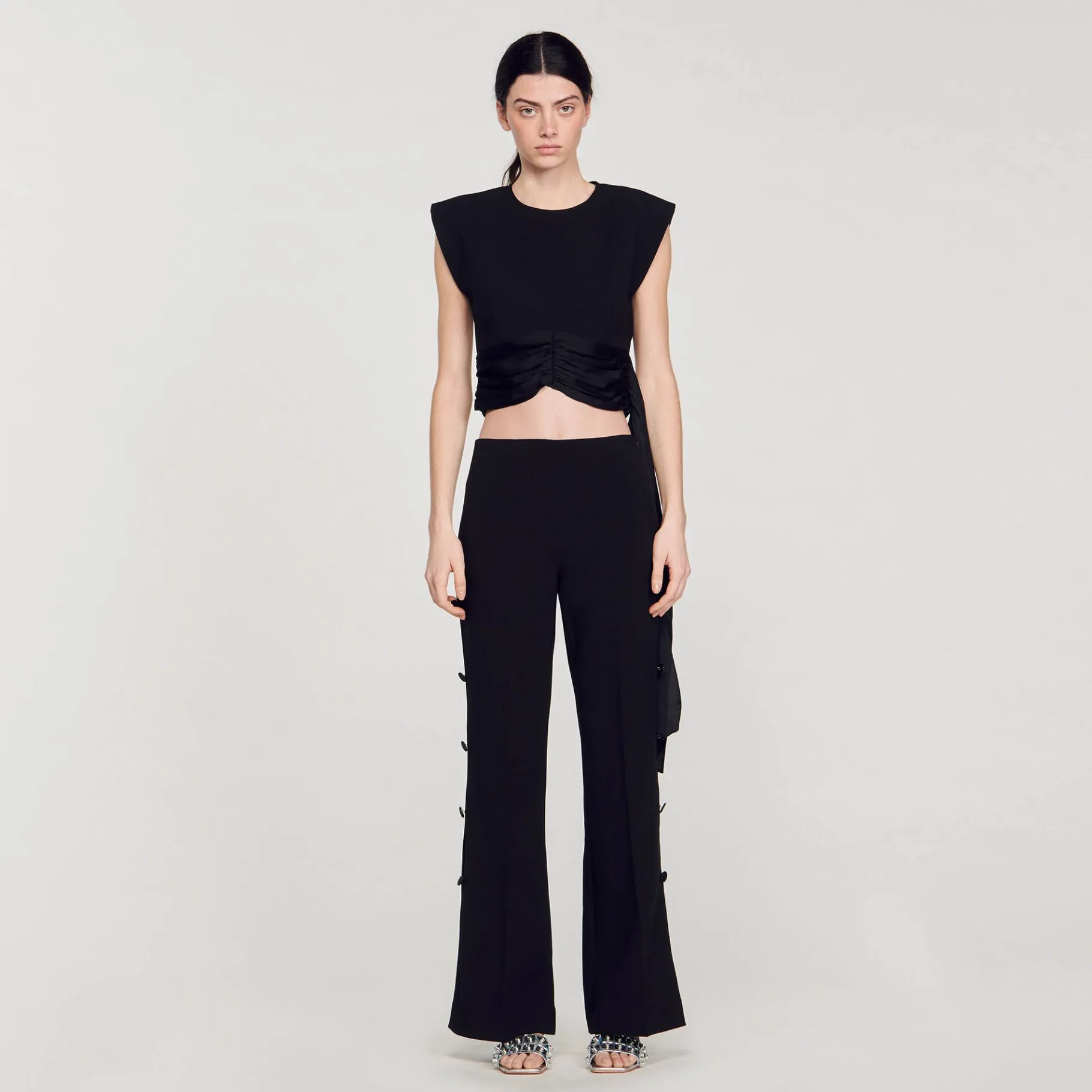 Sandro Paris Conjuntos-Calça Larga A Ceu Aberto Na Lateral