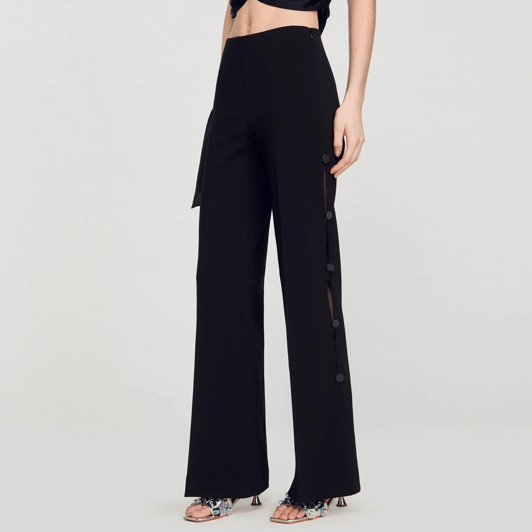 Sandro Paris Conjuntos-Calça Larga A Ceu Aberto Na Lateral