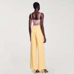 Sandro Paris Se Adequa-Calças Com Pregas