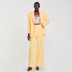 Sandro Paris Se Adequa-Calças Com Pregas