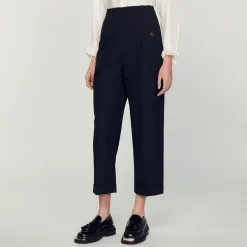 Sandro Paris Se Adequa-Calças De Cintura Alta