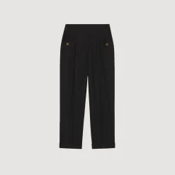 Sandro Paris Se Adequa-Calças De Cintura Alta