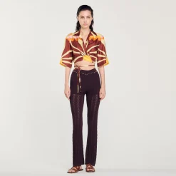 Sandro Paris Calça-Calças De Malha