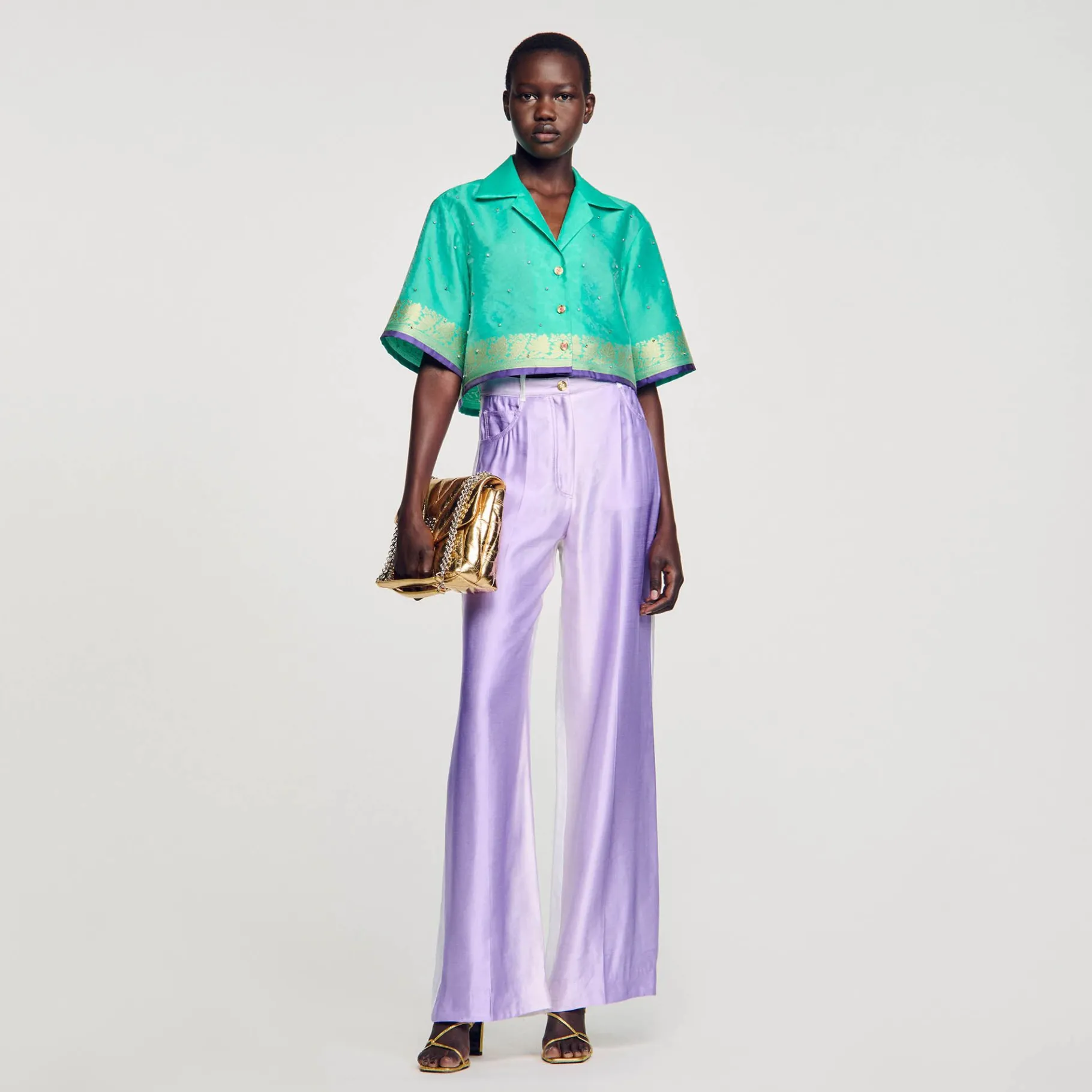 Sandro Paris Se Adequa-Calças Fluidas