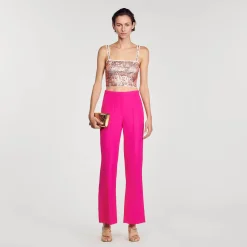 Sandro Paris Se Adequa-Calças Folgadas