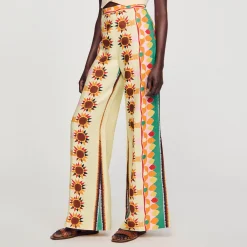 Sandro Paris Calça-Calças Largas Estampadas