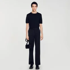 Sandro Paris Calças E Bermudas-Calças Mistura De La