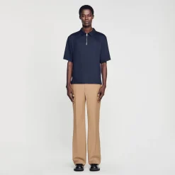 Sandro Paris Camisas-Camisa Com Ziper No Pescoco