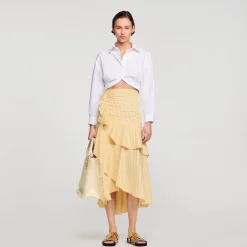 Sandro Paris Tops E Camisas-Camisa Cortada Torcida