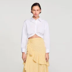 Sandro Paris Tops E Camisas-Camisa Cortada Torcida