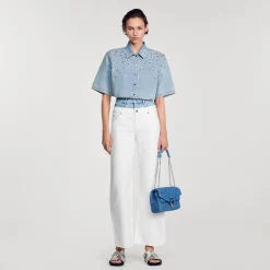 Sandro Paris Conjuntos-Camisa Curta Com Strass