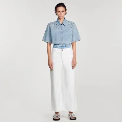 Sandro Paris Conjuntos-Camisa Curta Com Strass