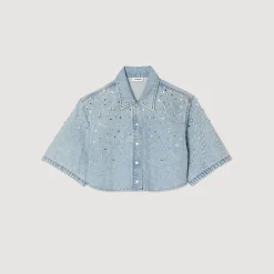 Sandro Paris Conjuntos-Camisa Curta Com Strass