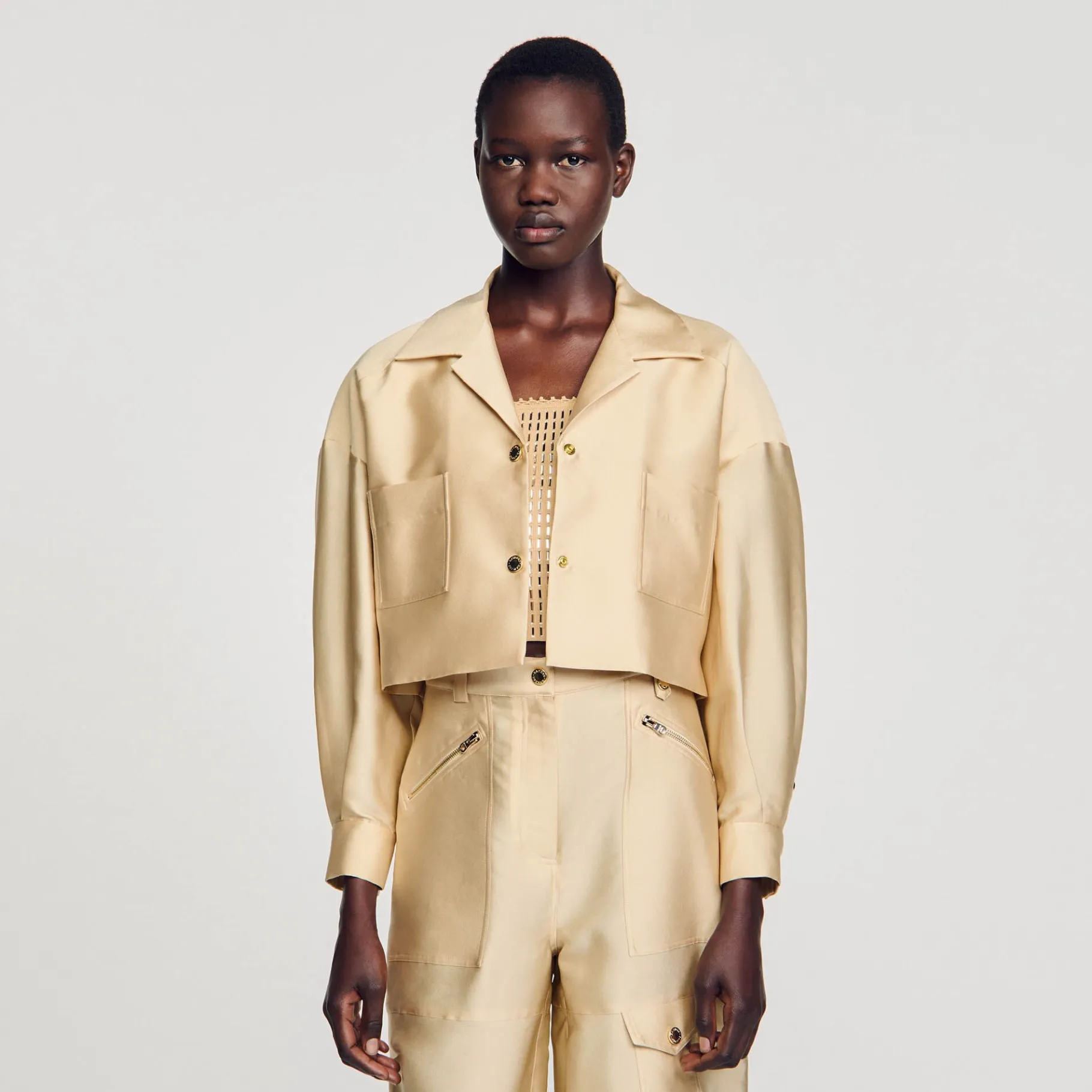 Sandro Paris Conjuntos-Camisa Curta De Cetim