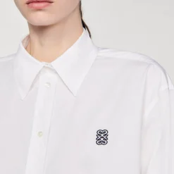 Sandro Paris Tops E Camisas-Camisa Curta De Popelina