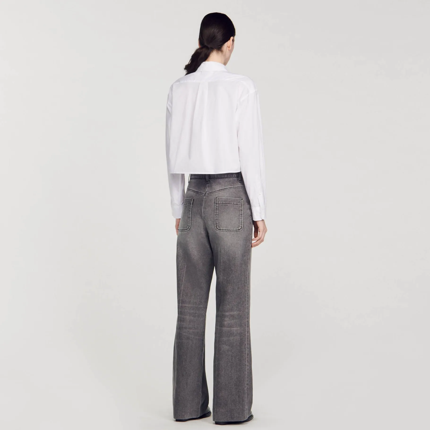 Sandro Paris Tops E Camisas-Camisa Curta De Popelina