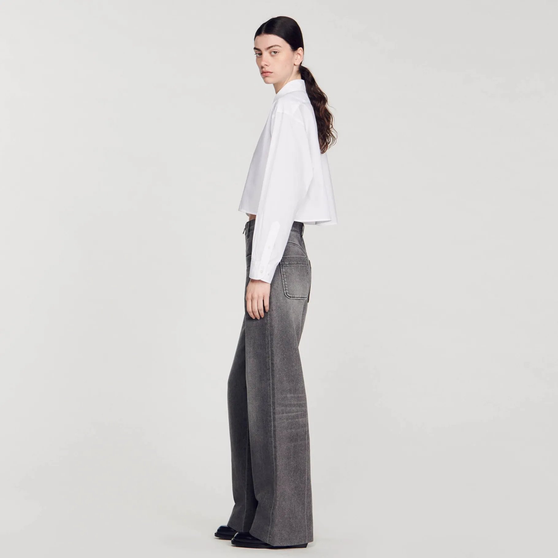 Sandro Paris Tops E Camisas-Camisa Curta De Popelina