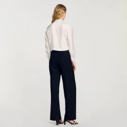 Sandro Paris Tops E Camisas-Camisa Curta De Seda