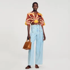 Sandro Paris Conjuntos-Camisa Curta Estampada