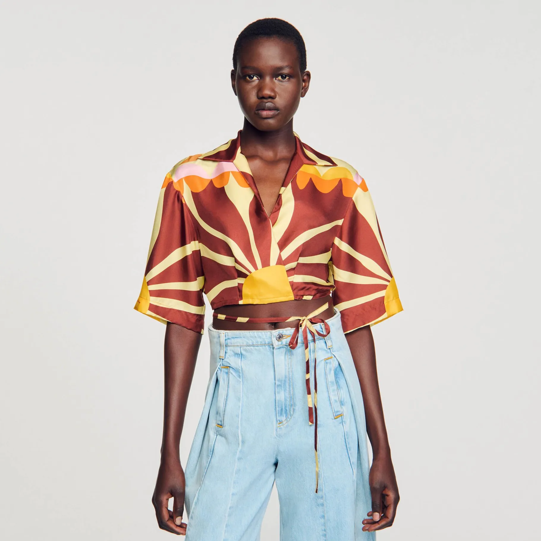 Sandro Paris Conjuntos-Camisa Curta Estampada