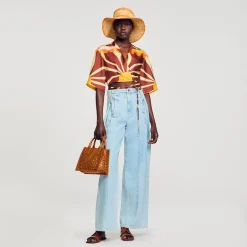 Sandro Paris Conjuntos-Camisa Curta Estampada