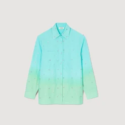 Sandro Paris Conjuntos-Camisa Dip Dye Com Strass