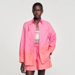 Sandro Paris Conjuntos-Camisa Dip Dye Com Strass