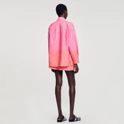 Sandro Paris Conjuntos-Camisa Dip Dye Com Strass