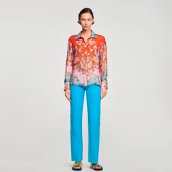 Sandro Paris Tops E Camisas-Camisa Estampada