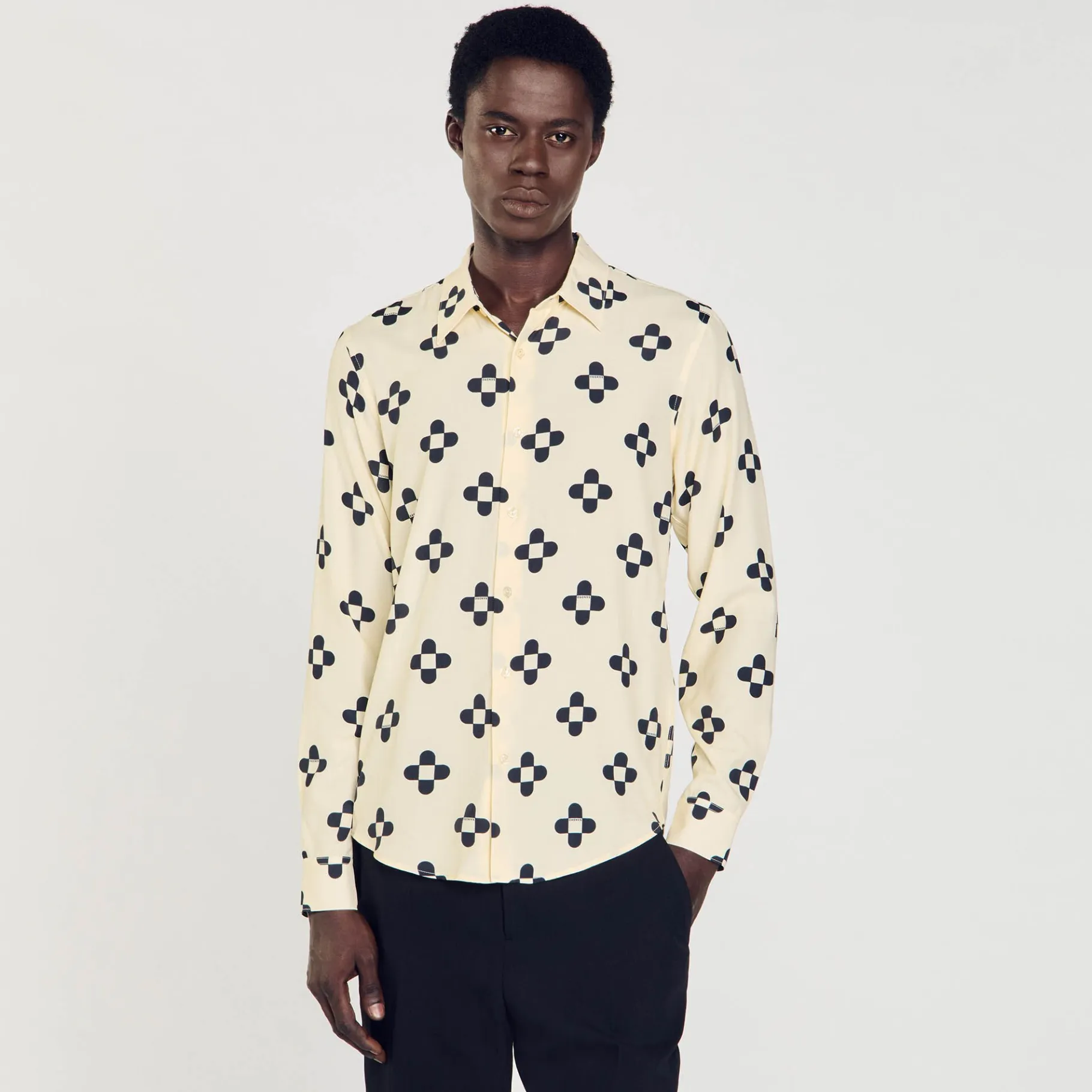 Sandro Paris Camisas-Camisa Flor Cruzada