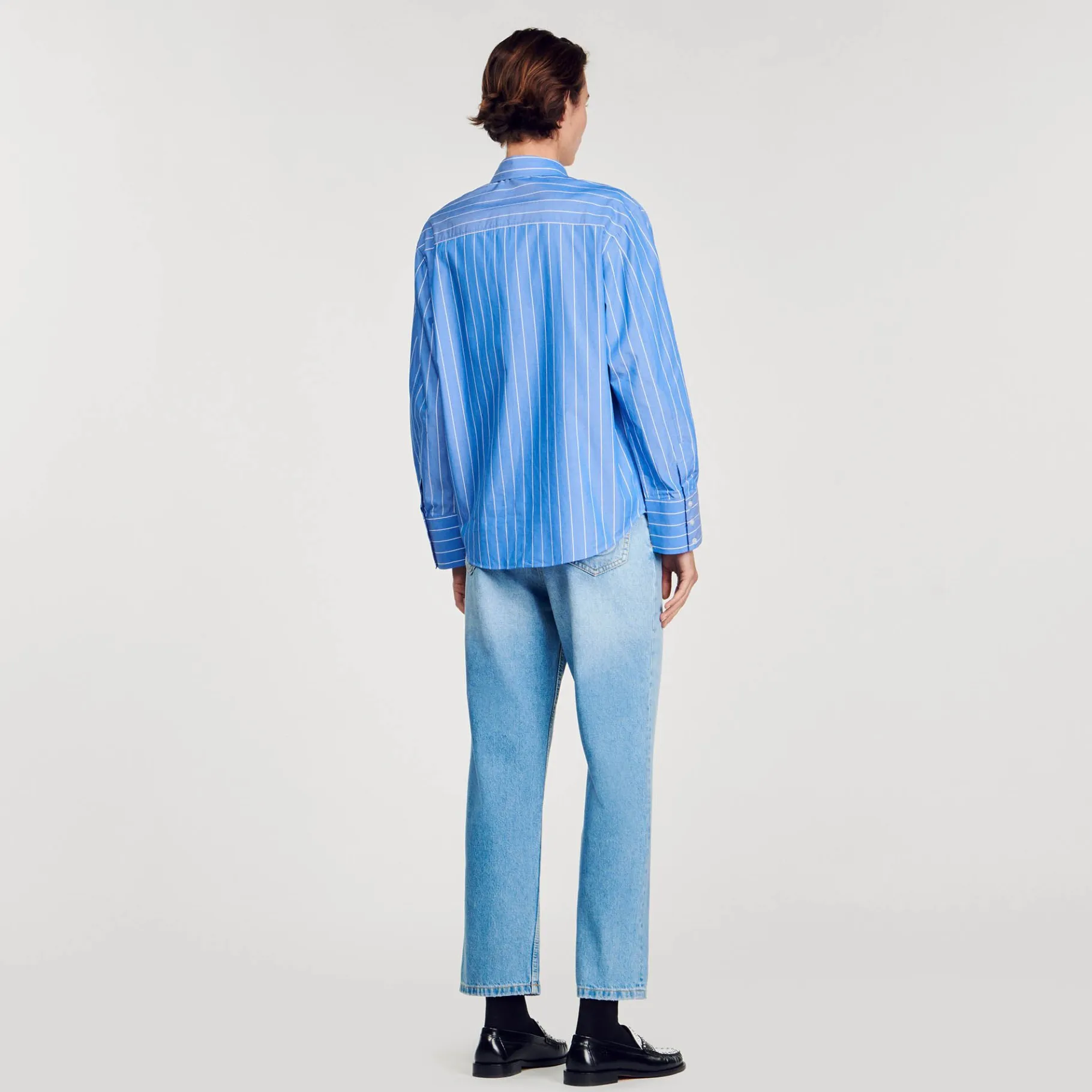 Sandro Paris Tops E Camisas-Camisa Listrada E Coracao De Diamante