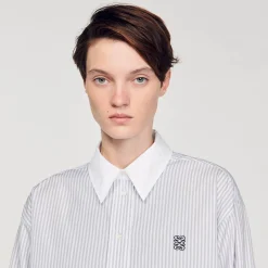 Sandro Paris Tops E Camisas-Camisa Listrada Grande