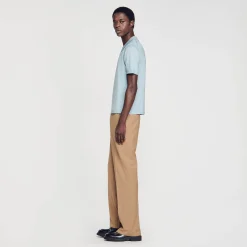 Sandro Paris Camisetas E Pólos-Camisa Polo De Malha Com Gola Com Ziper