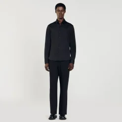 Sandro Paris Camisas-Camisa Slim Fit De Algodao Stretch