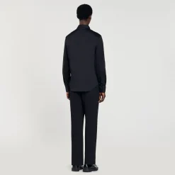 Sandro Paris Camisas-Camisa Slim Fit De Algodao Stretch