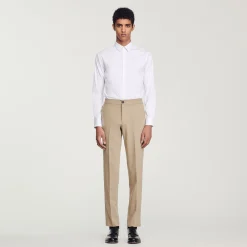 Sandro Paris Camisas-Camisa Slim Fit De Algodao Stretch