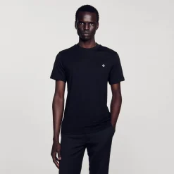 Sandro Paris Camisetas E Pólos-Camiseta Com Patch Cruzado Quadrado